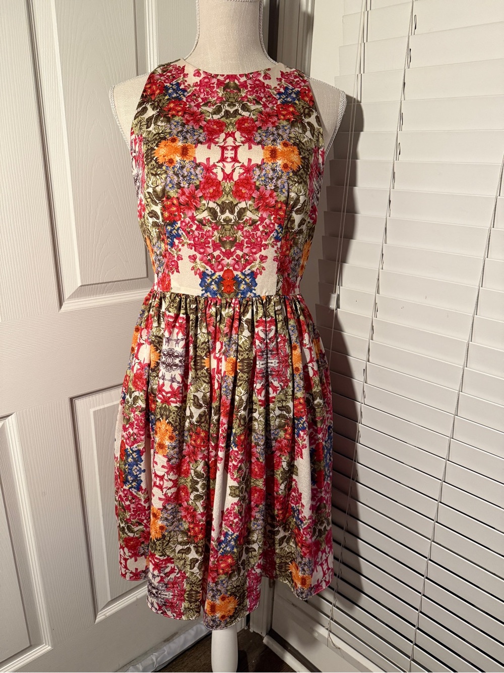 Maggy London Floral Midi Dress Spring Wedding Guest Garden Party